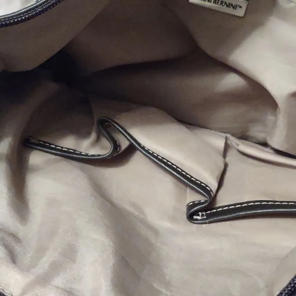 Giani Bernini Classic Brown‎ Signature Shoulder Bag Zip Pockets Zip 10x12